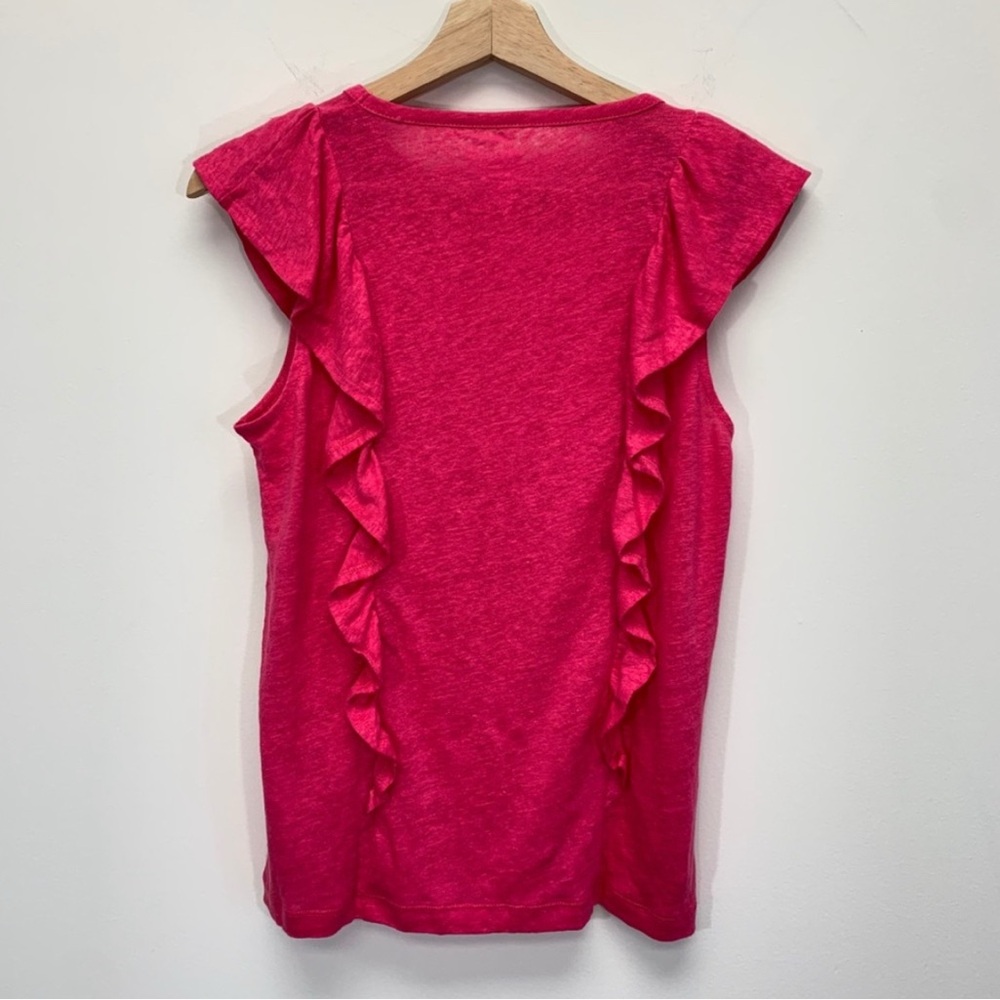 J. Crew Ruffle Linen Tank Top - Picture 3 of 4